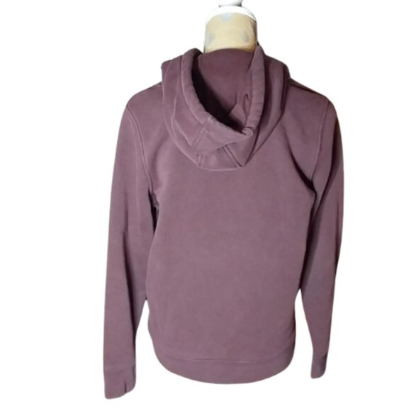Carhartt Hoodie Sweatshirt Womens Small Burgundy Relaxed Workwear - Picture 2 of 3